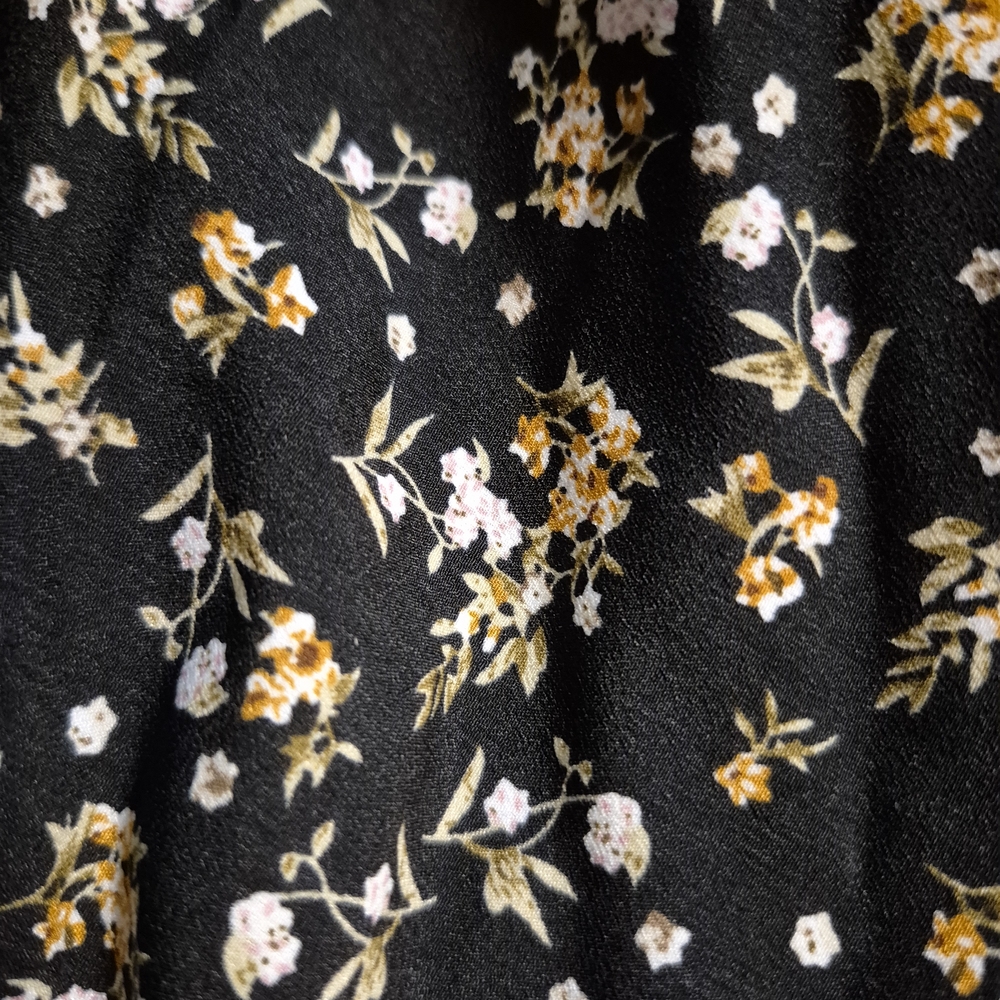 NWT RSQ Black Flowy Cottagecore Floral Dress - Picture 4 of 7